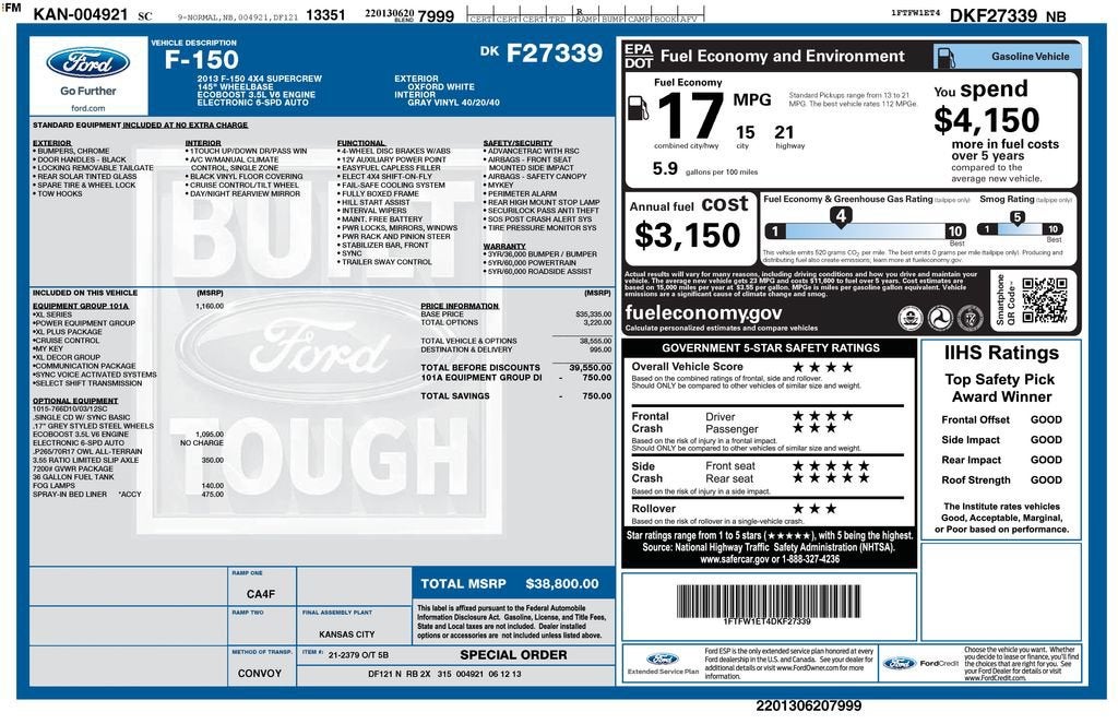 2013 Ford F-150 XL