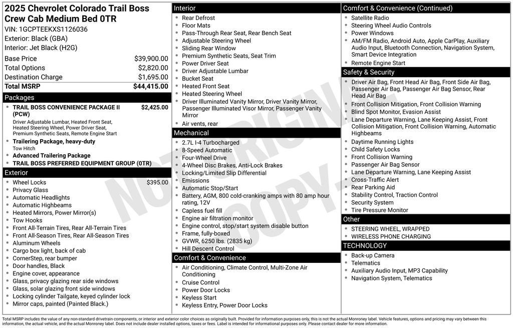 2025 Chevrolet Colorado Trail Boss