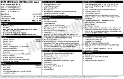 2025 GMC Sierra 1500 Elevation
