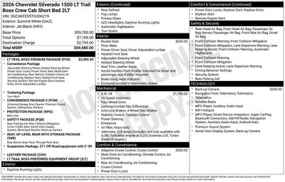 2026 Chevrolet Silverado 1500 LT Trail Boss