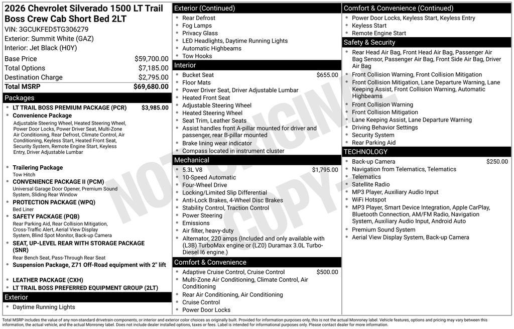 2026 Chevrolet Silverado 1500 LT Trail Boss