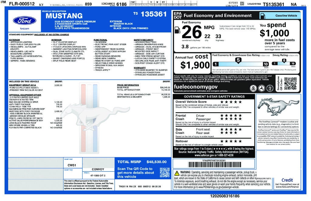 2026 Ford Mustang EcoBoost Premium