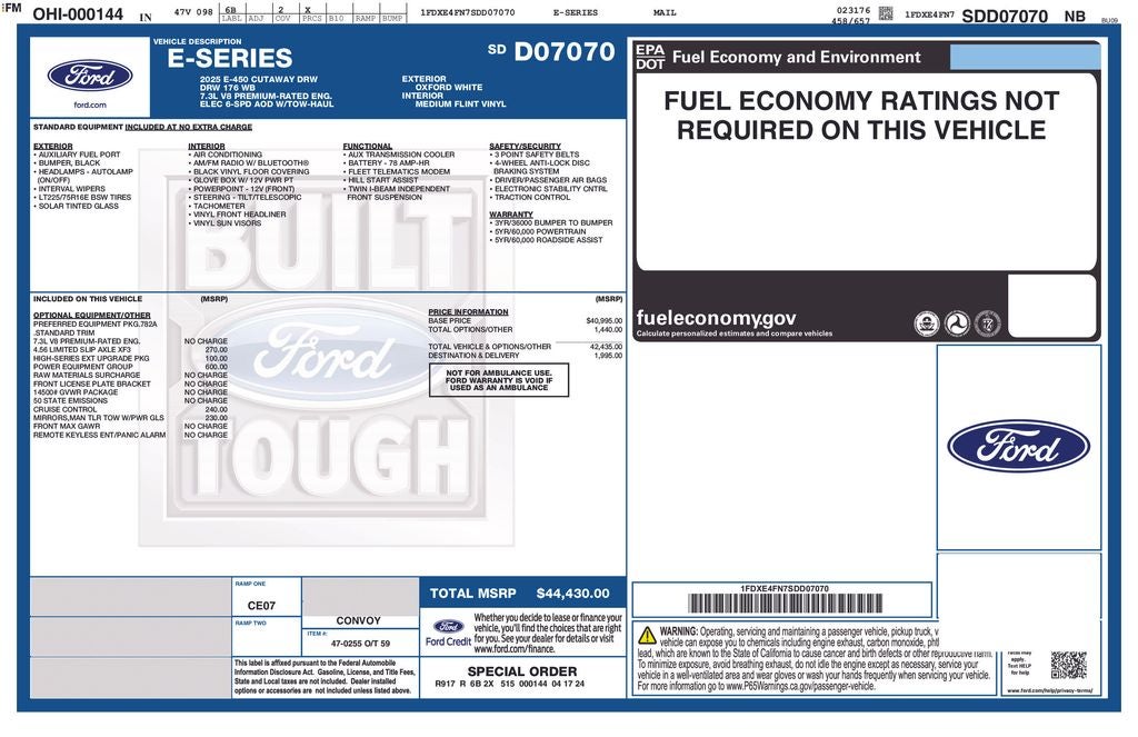 2025 Ford E-450SD Base