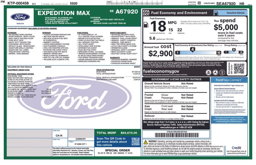 2025 Ford Expedition Max Platinum