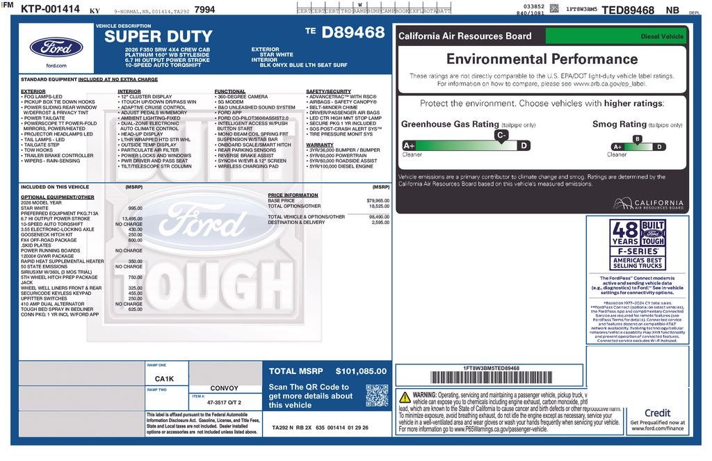 2026 Ford F-350SD Platinum