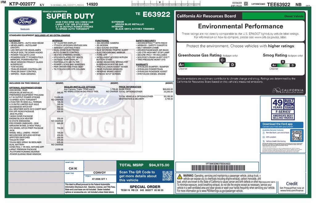 2026 Ford F-350SD Lariat DRW