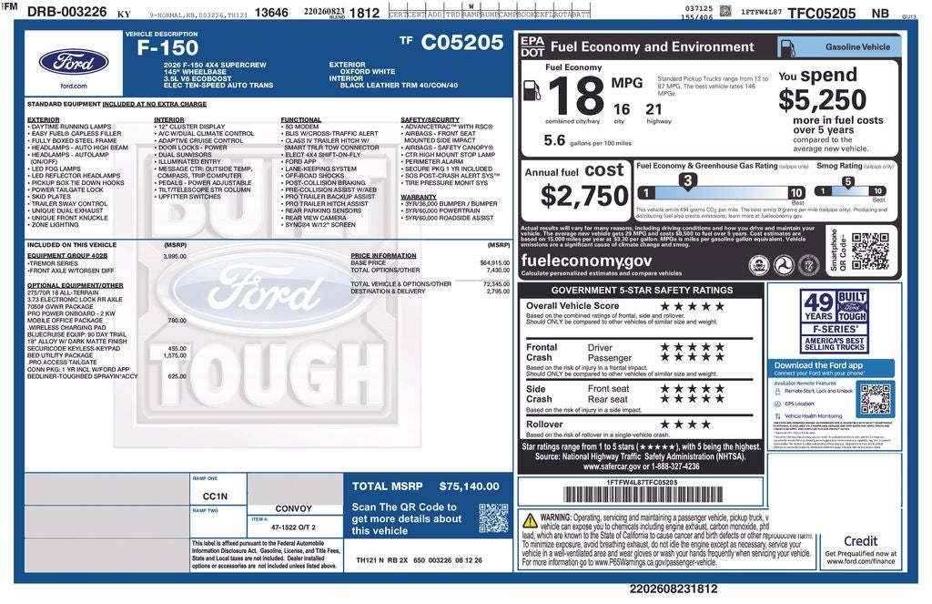 2026 Ford F-150 Tremor