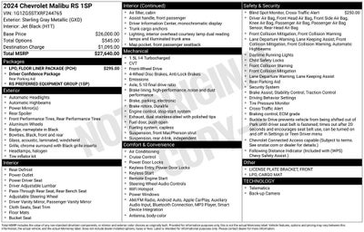 2024 Chevrolet Malibu RS