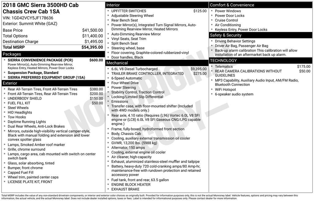 2018 GMC Sierra 3500HD Base