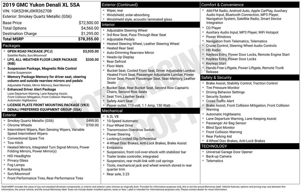2019 GMC Yukon XL Denali