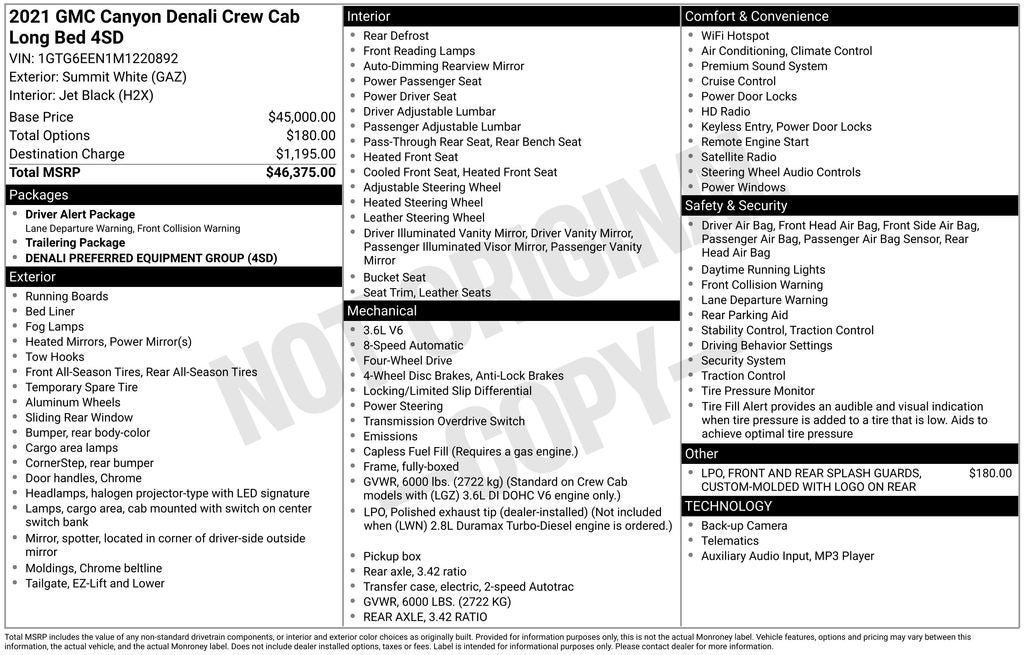 2021 GMC Canyon Denali