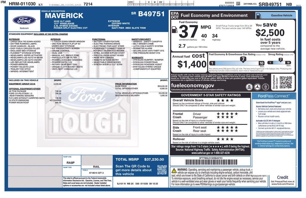 2025 Ford Maverick XLT