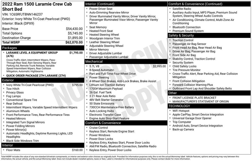 2022 RAM 1500 Laramie