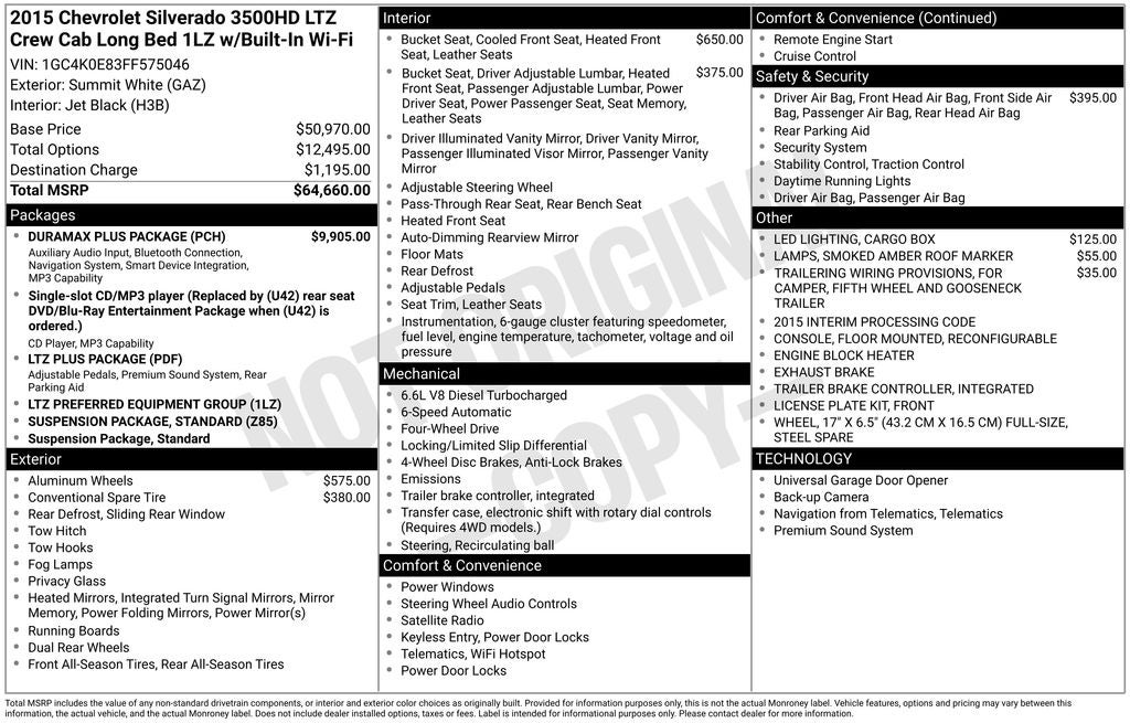 2015 Chevrolet Silverado 3500HD LTZ