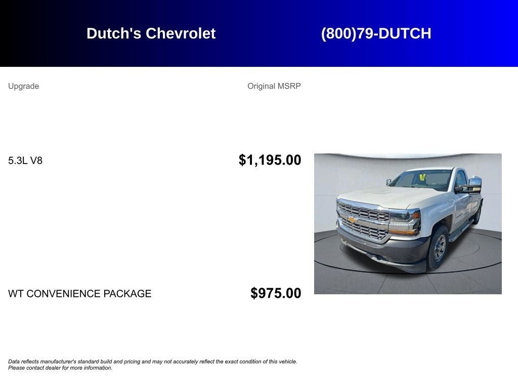 2018 Chevrolet Silverado 1500 WT