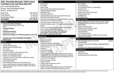 2021 Chevrolet Silverado 1500 Custom Trail Boss