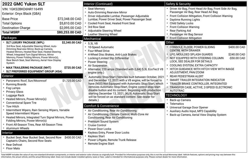 2022 GMC Yukon SLT