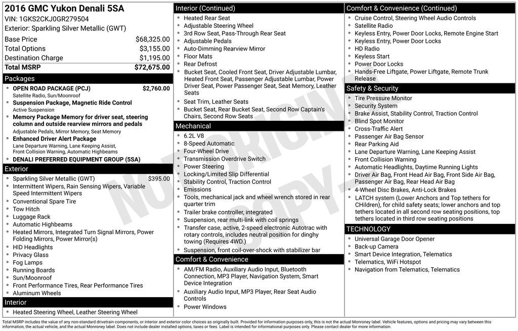 2016 GMC Yukon Denali