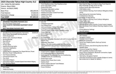 2025 Chevrolet Tahoe High Country