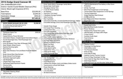 2016 Dodge Grand Caravan SE