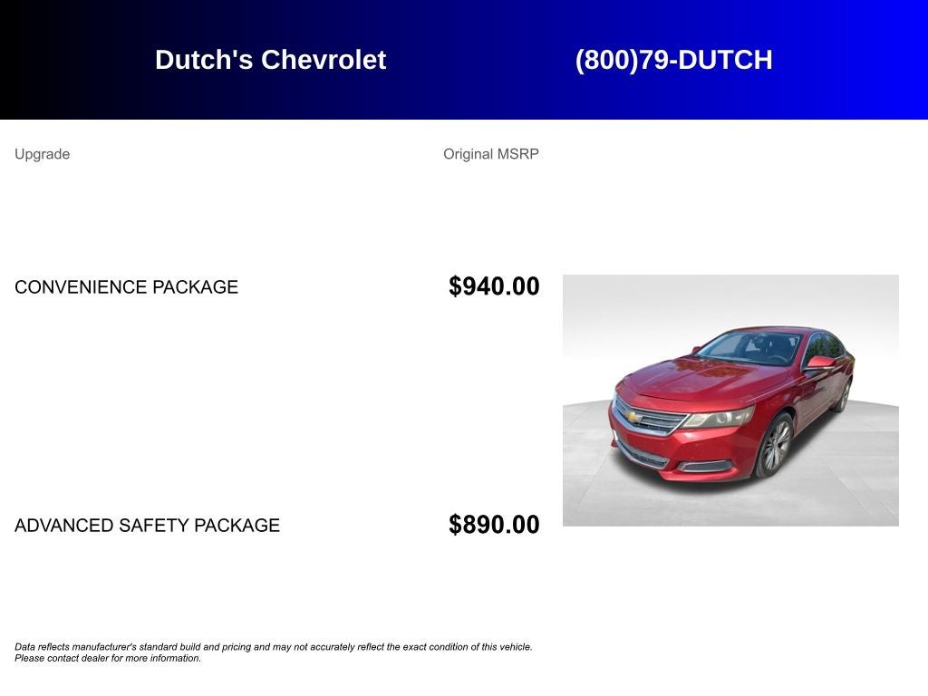 2014 Chevrolet Impala LT 1LT