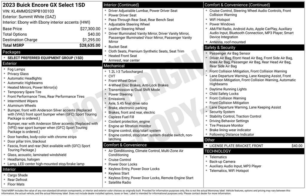 2023 Buick Encore GX Select